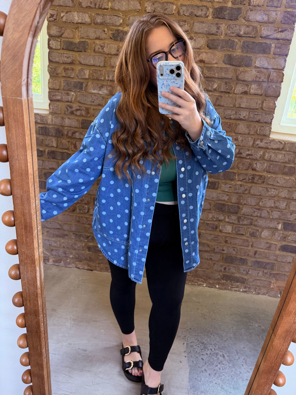 Denim Polka Dot Jacket