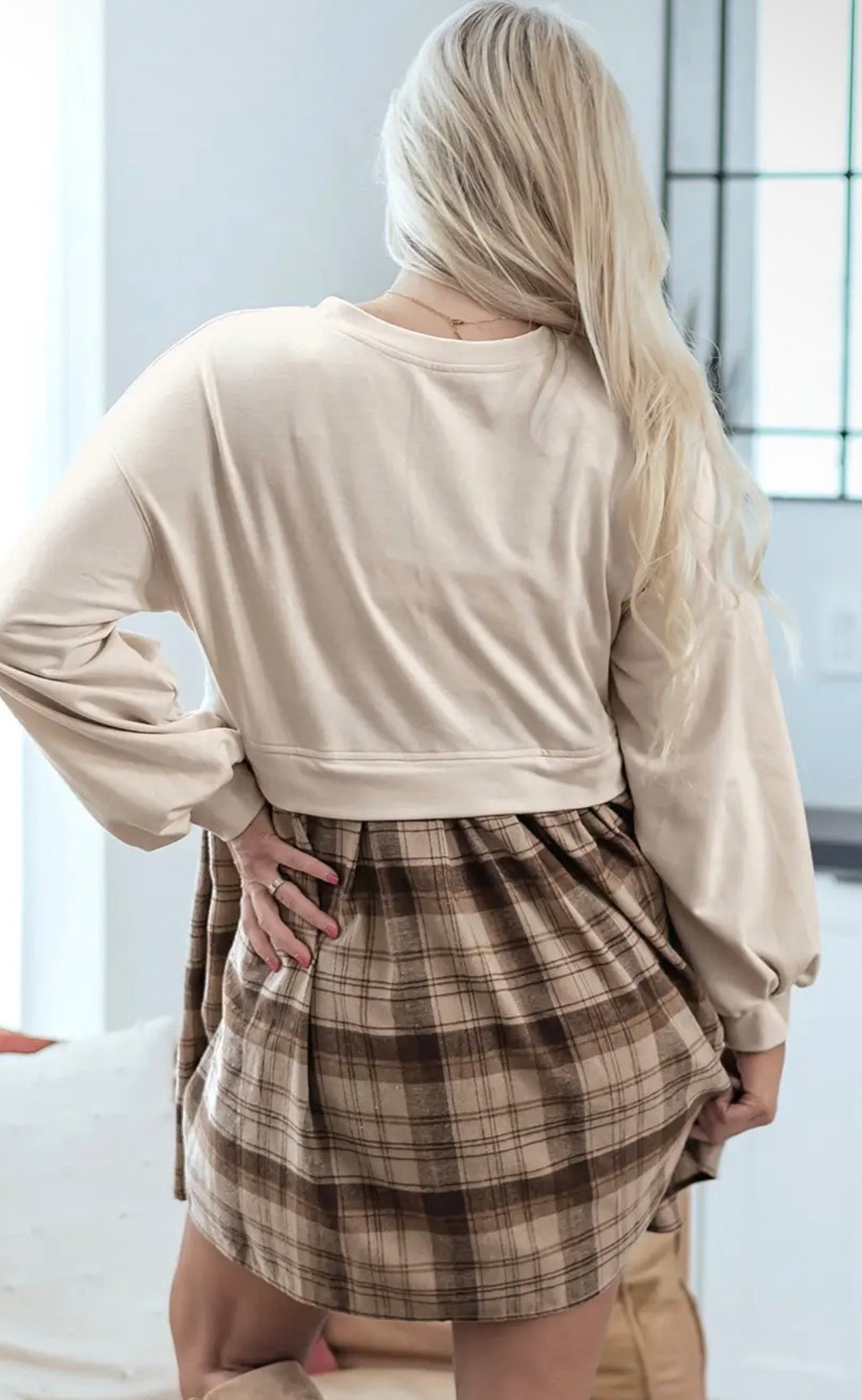 Ruthie Plaid Patchwork Fall Dress