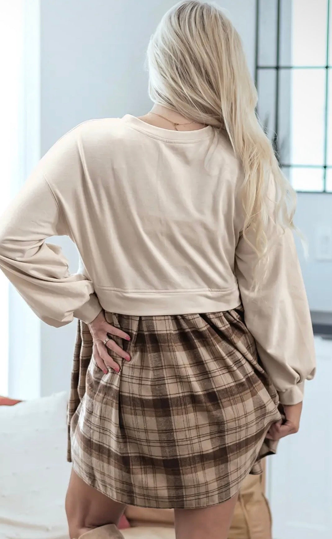 Ruthie Plaid Patchwork Fall Dress