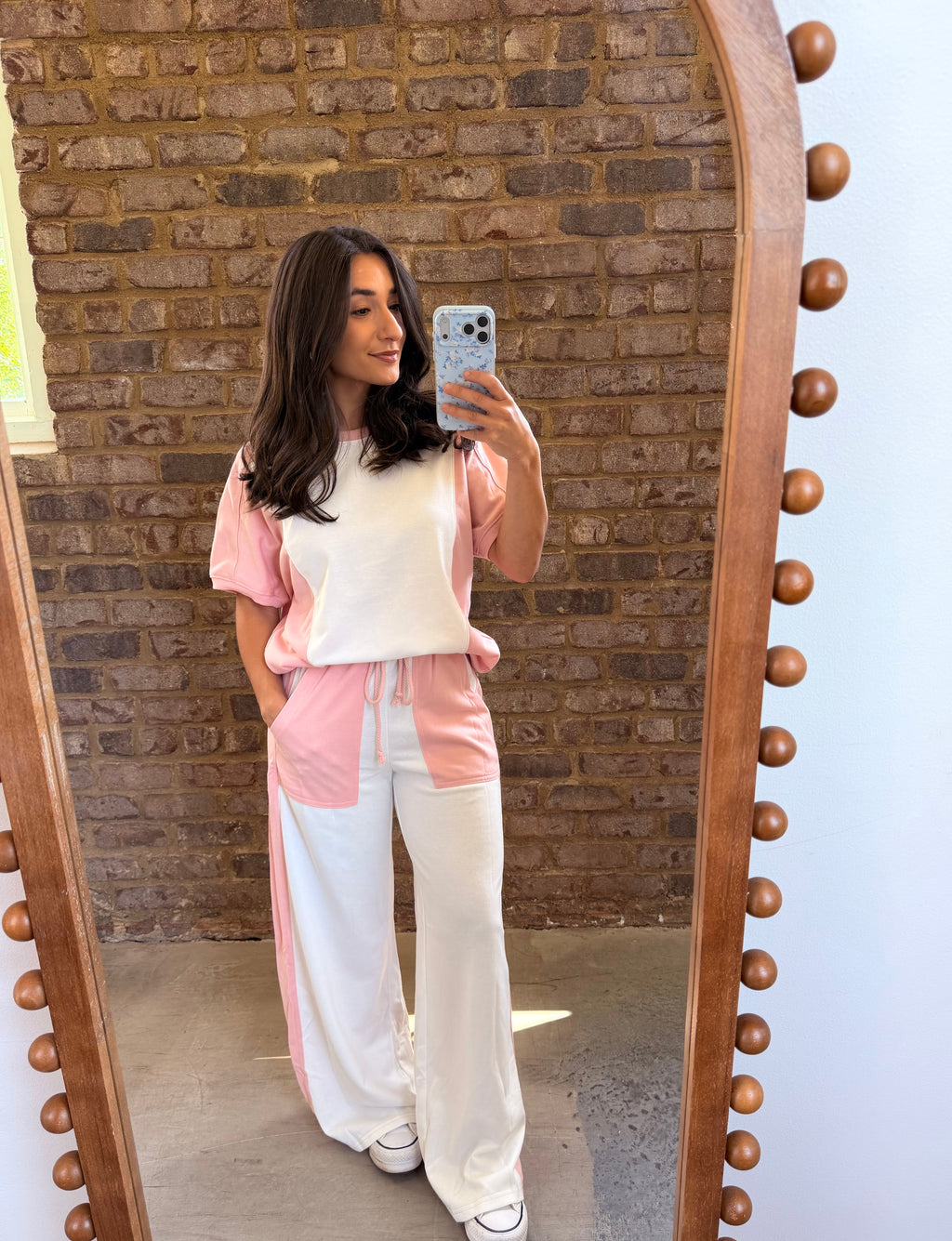 Heather Pink & White two-tone Set
