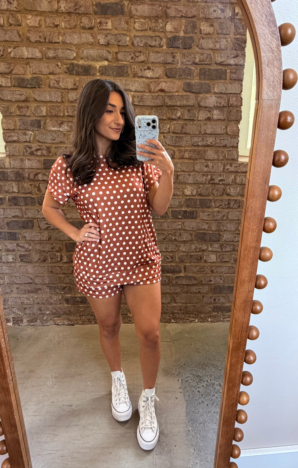 Mocha Polka Dot Set