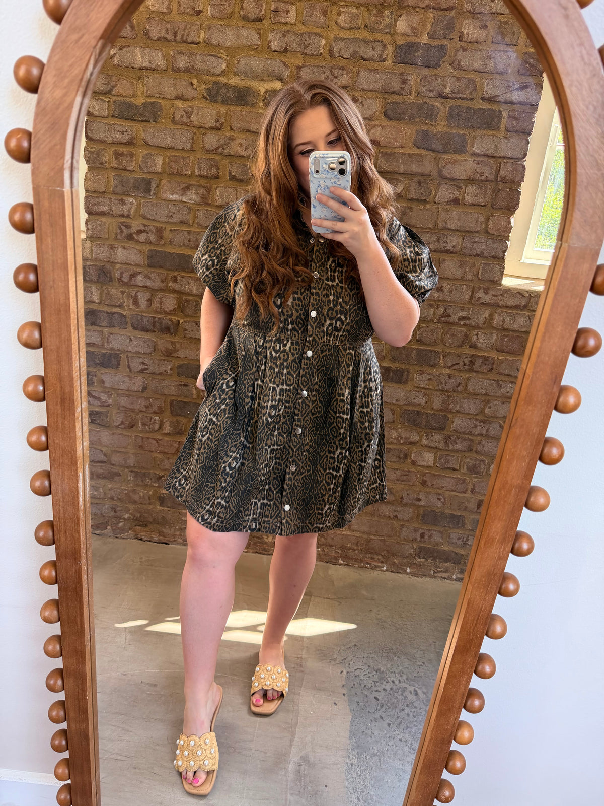 Cheetah Jean Dress