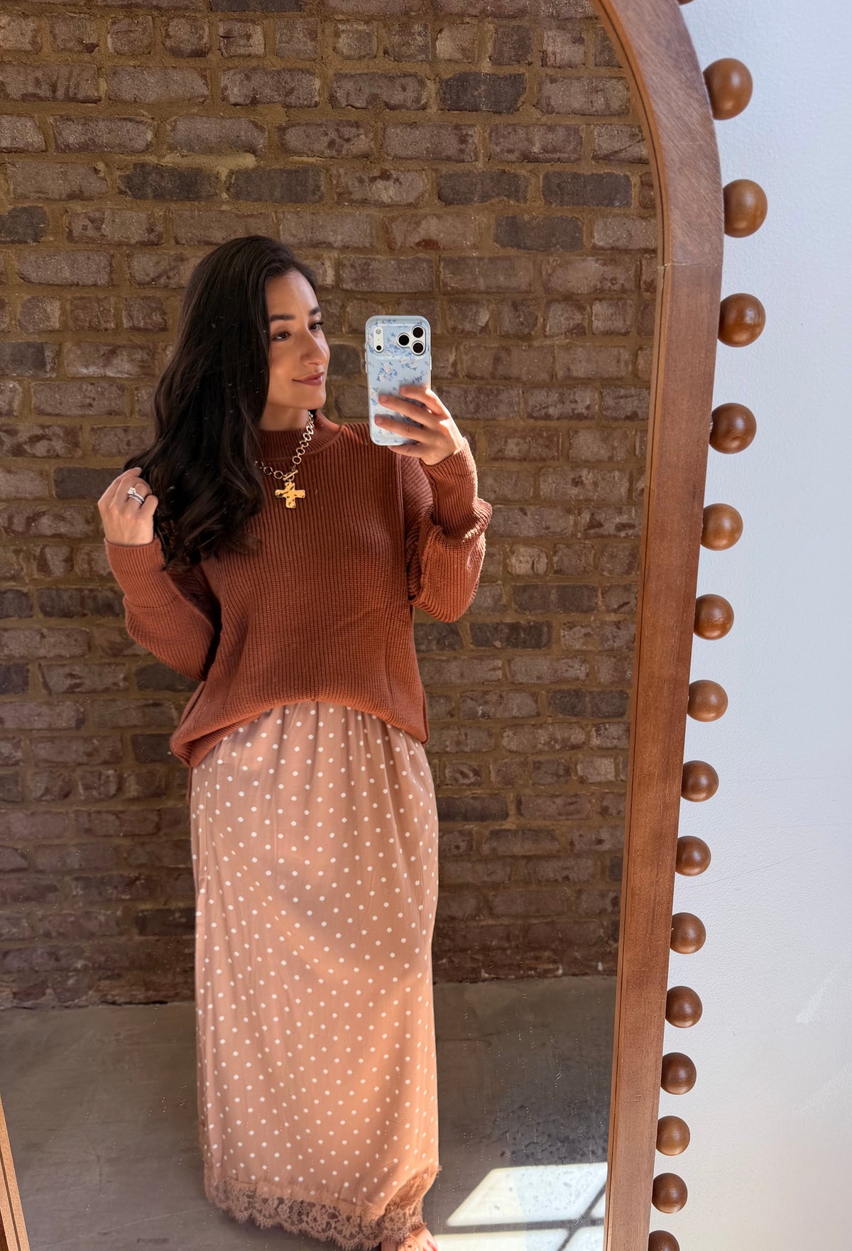 Amber Lace Polka Dot Skirt