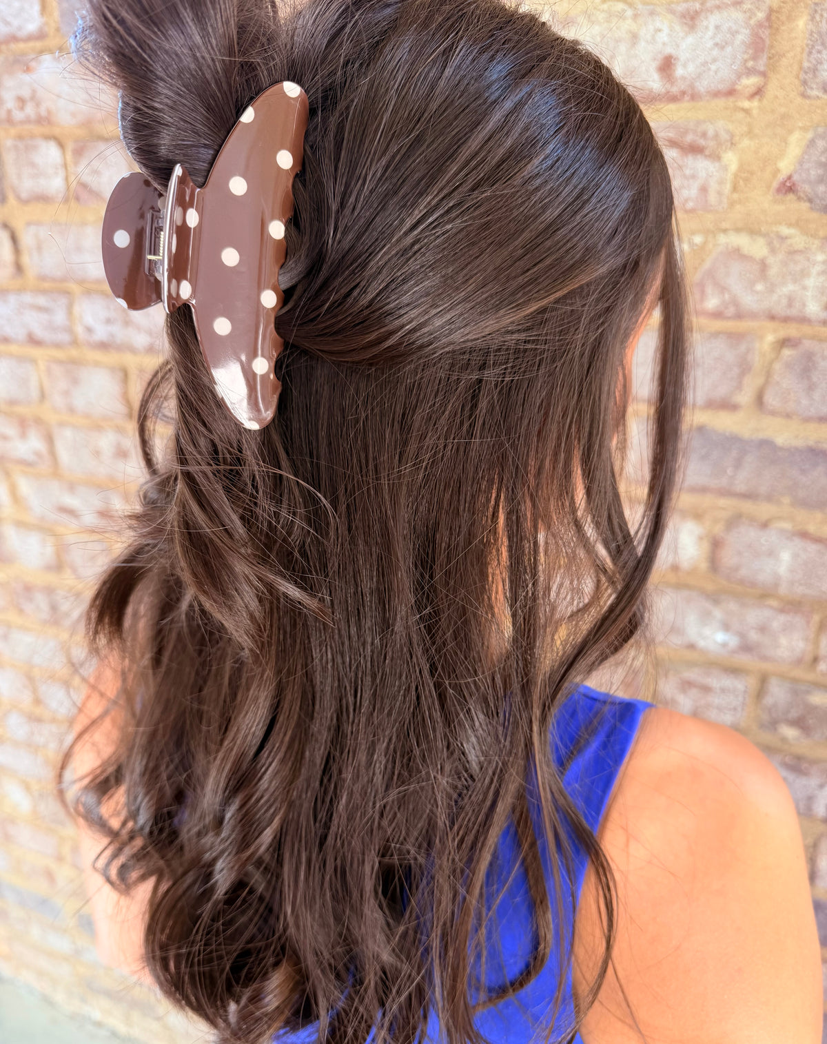 Chocolate Polka Dot Clip