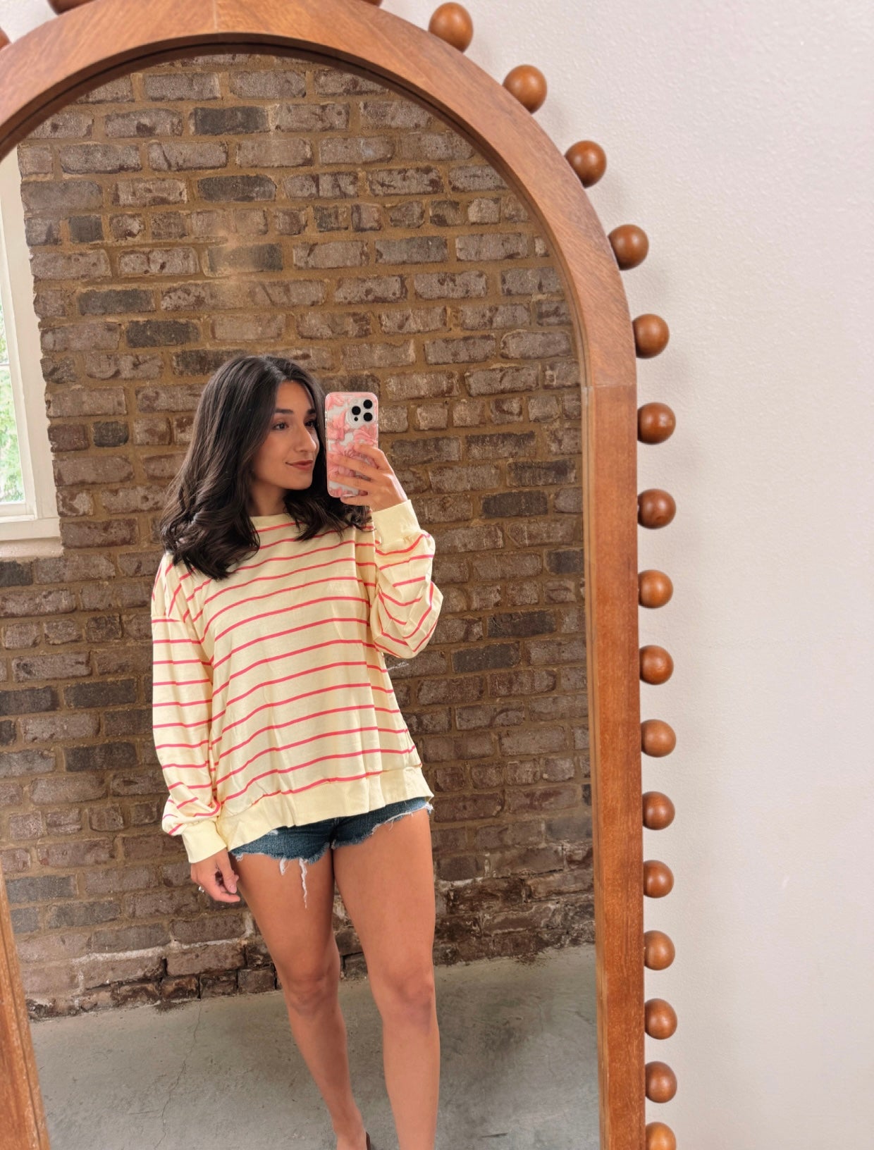 Peyton Sunshine Overlap Stripe Top