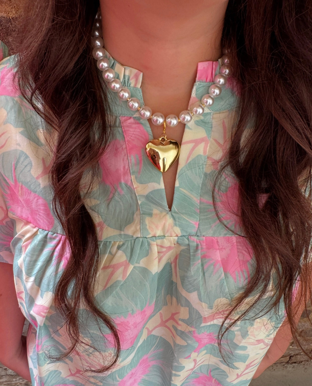 Pearl heart necklace