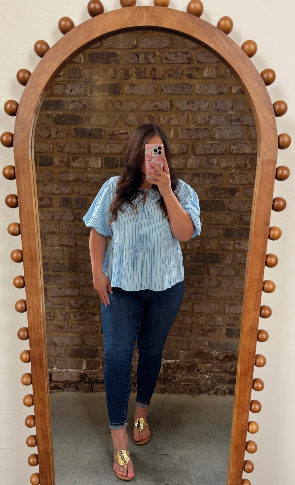 Blue Bow Blouse