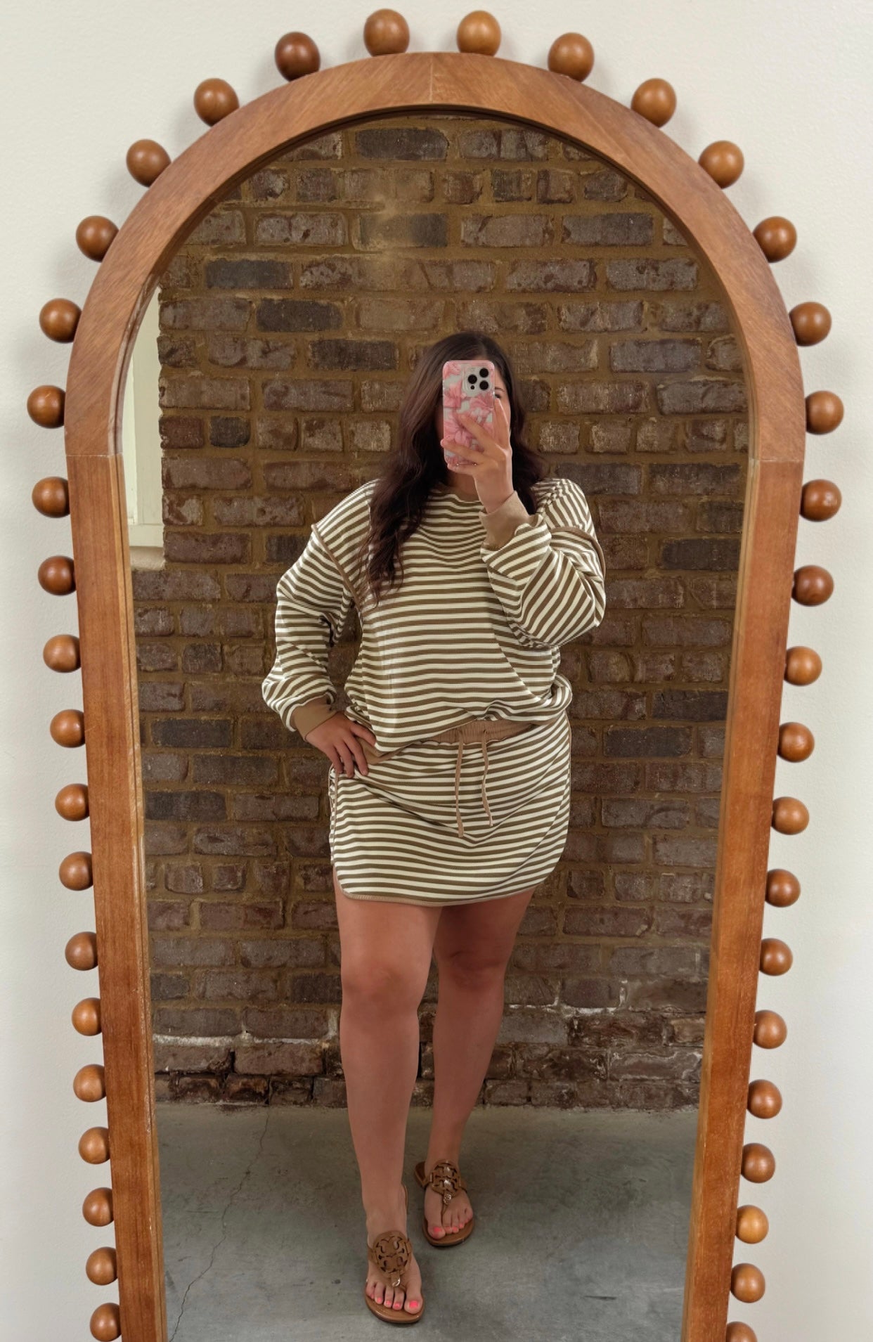 Coffee Stripe Longsleeve Set