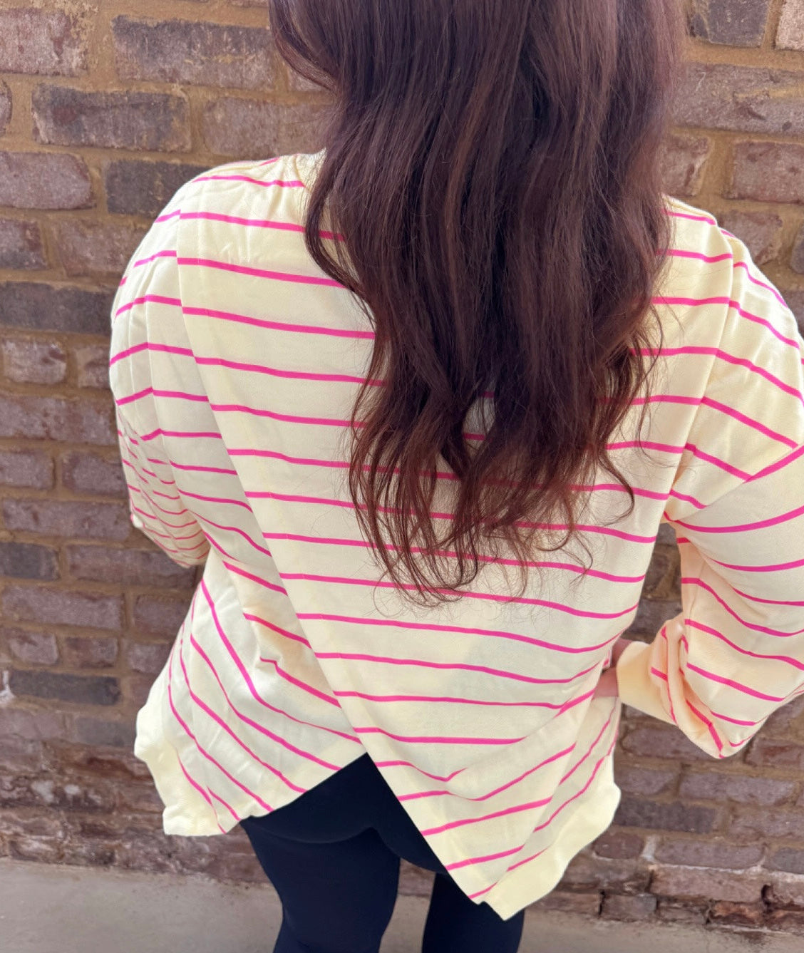 Peyton Sunshine Overlap Stripe Top