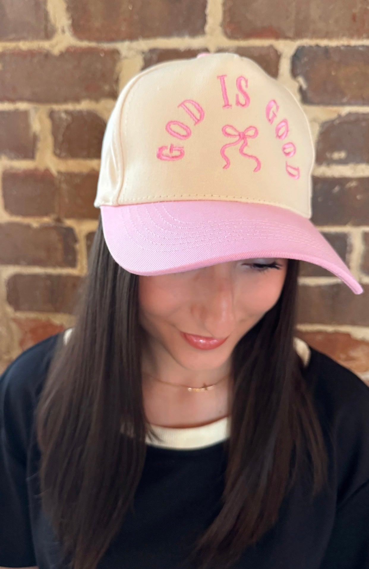 Bubblegum Pink GOD IS GOOD Hat