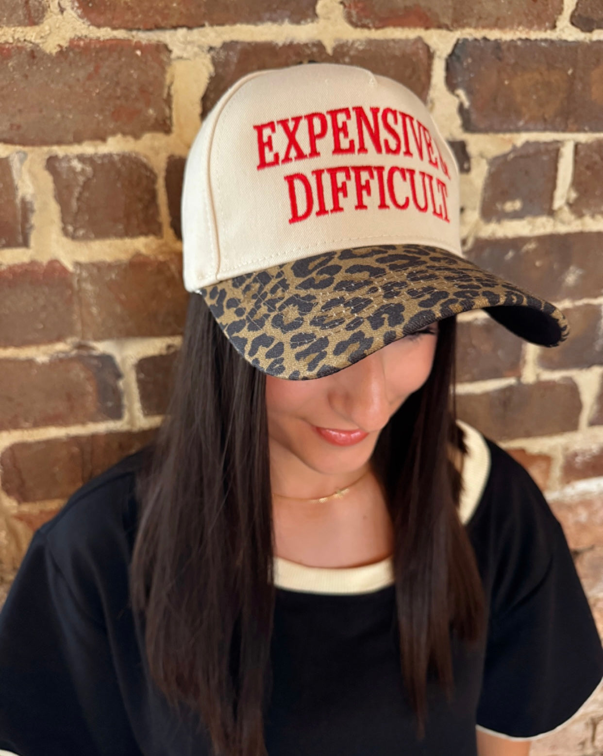 EXPENSIVE & DIFFICULT Cheetah Embroidered hat