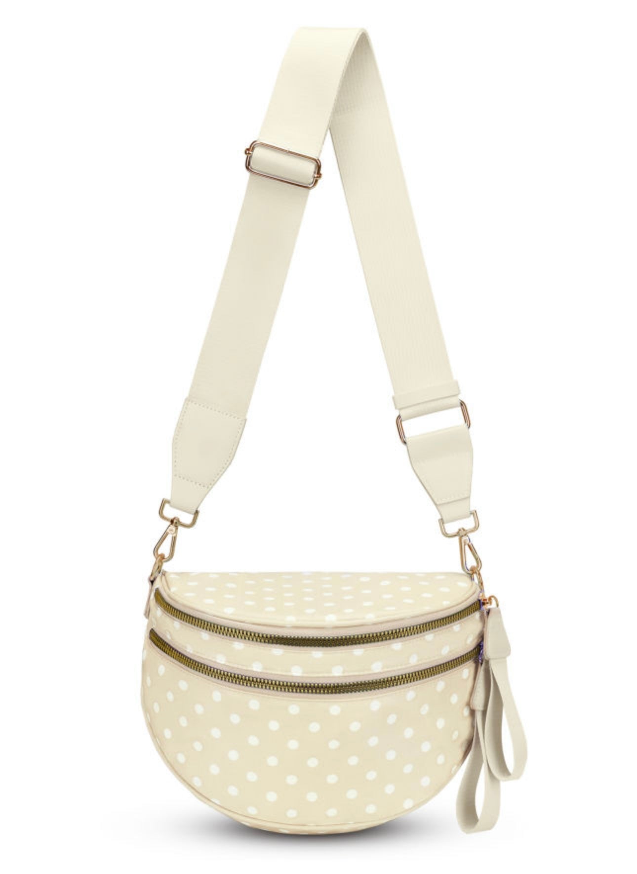 Beige Polka Dot Bum bag