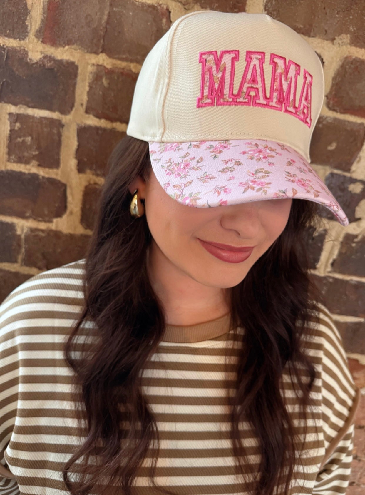 Floral Emb. Mama Hat