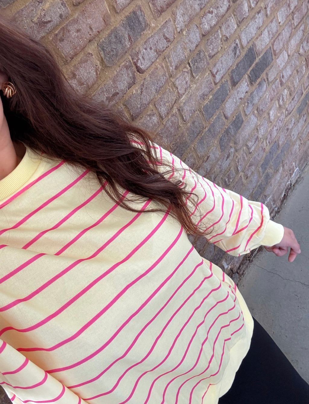 Peyton Sunshine Overlap Stripe Top