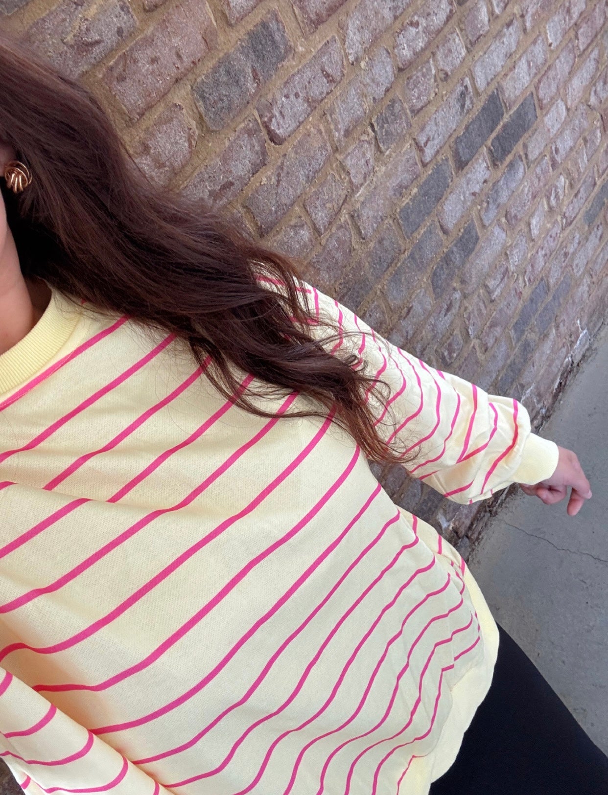 Peyton Sunshine Overlap Stripe Top